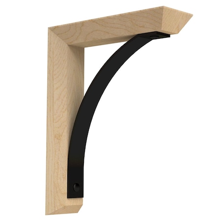 Designs Of Distinction Small Bauhaus Bracket with Flat Black Arch - Walnut 01600006WLWR1